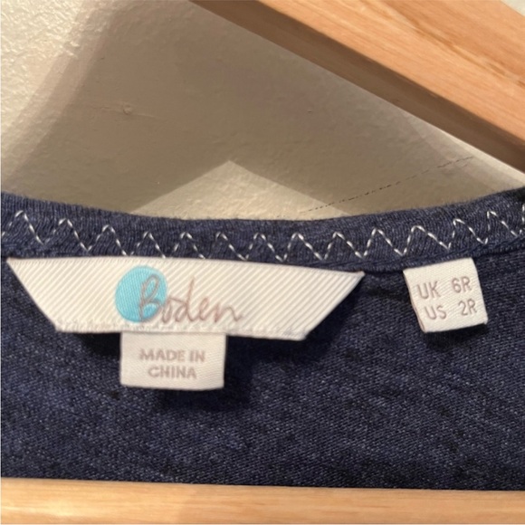 Boden Carina Pom Pom Dress Heathered Navy Size 2 - Picture 8 of 15